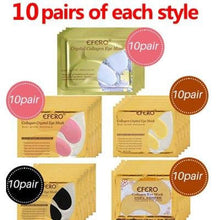 Load image into Gallery viewer, 24K Crystal Collagen Gold Powder Eye Mask Style 24 50Pair Cremes