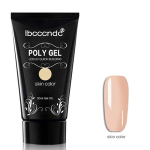 30g Polygel Nail Acrylic Poly Gel Pink White Clear Crystal UV LED Builder Gel Tips Enhancement Slip Solution Quick Extension Gel skin color