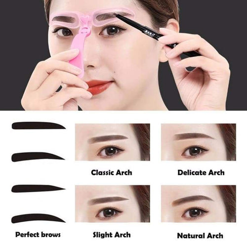 4-Pieces Professional Eyebrow Stencil Eyebrow Stencils