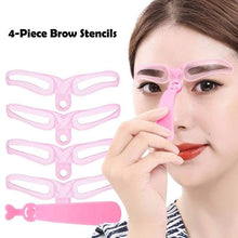 Load image into Gallery viewer, 4-Pieces Professional Eyebrow Stencil Eyebrow Stencils