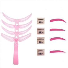 Load image into Gallery viewer, 4-Pieces Professional Eyebrow Stencil Eyebrow Stencils