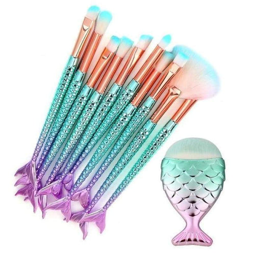 Mermaid Brush Set (11 Piece) Makeup Brushes