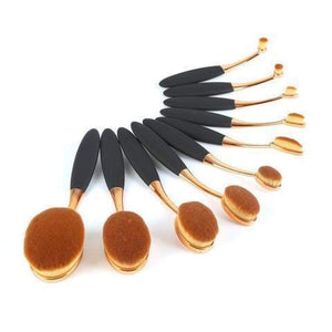 Oval Makeup Brush Set (10 Piece) Makeup Brushes