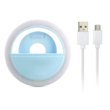 Load image into Gallery viewer, Portable Selfie Ring Light Blue Photographic Lighting