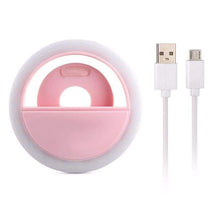 Load image into Gallery viewer, Portable Selfie Ring Light Pink Photographic Lighting