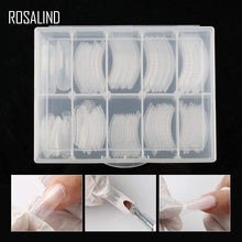 Load image into Gallery viewer, ROSALIND 120PCS/BOX Quick Building Mold Tips False Nails Nail Art Transparent Extension Builder UV Poly Gel Mold