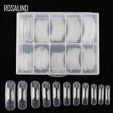 Load image into Gallery viewer, ROSALIND 120PCS/BOX Quick Building Mold Tips False Nails Nail Art Transparent Extension Builder UV Poly Gel Mold