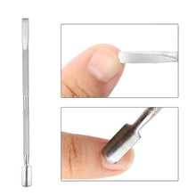 Load image into Gallery viewer, ROSALIND Stainless Steel Cuticle remover Pusher Dead Skin Pedicure rub for nails art manicure stamping gel pusher Chocolate