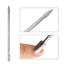 Load image into Gallery viewer, ROSALIND Stainless Steel Cuticle remover Pusher Dead Skin Pedicure rub for nails art manicure stamping gel pusher Clear