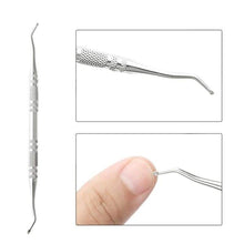 Load image into Gallery viewer, ROSALIND Stainless Steel Cuticle remover Pusher Dead Skin Pedicure rub for nails art manicure stamping gel pusher Gray