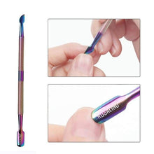Load image into Gallery viewer, ROSALIND Stainless Steel Cuticle remover Pusher Dead Skin Pedicure rub for nails art manicure stamping gel pusher Pink