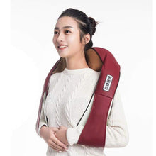 Load image into Gallery viewer, Strainfree Professional Shiatsu Heat Massager Red / Eu Plug Massage
